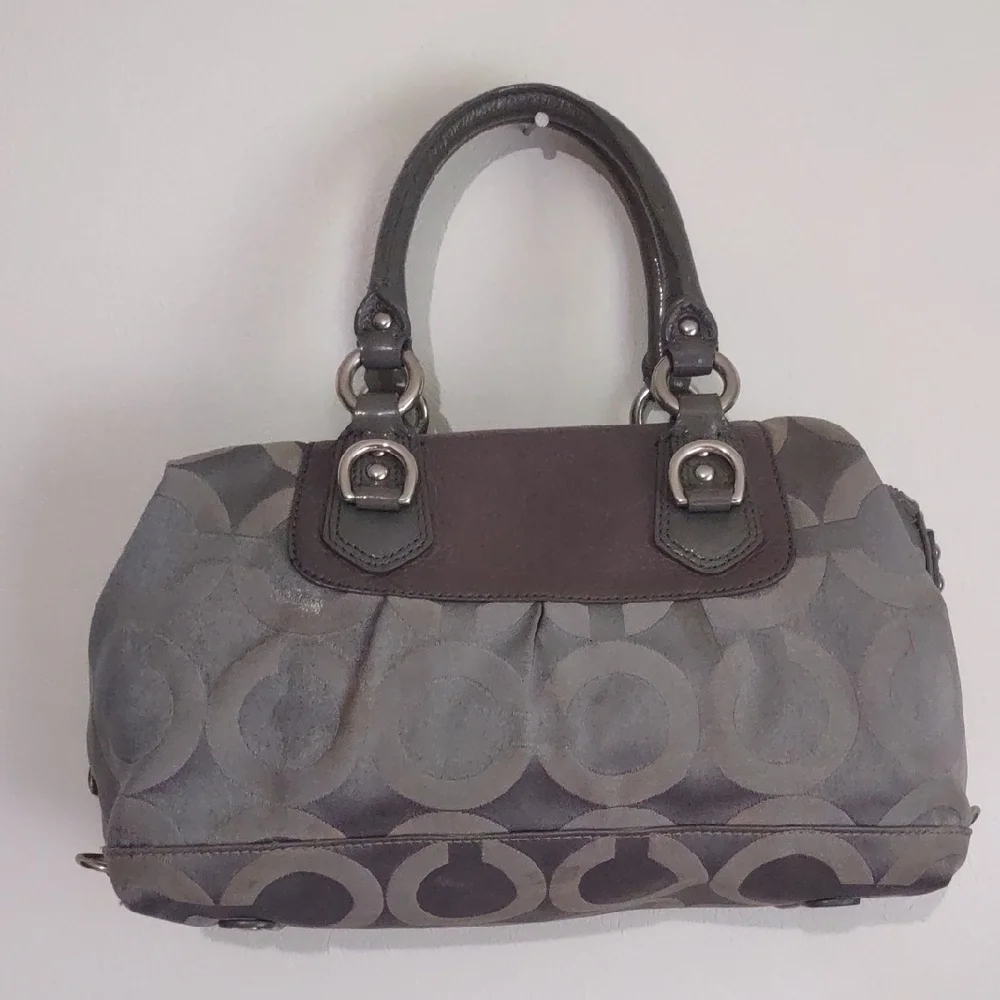 Coach Gray and Black Satchel - Picture 12 of 16